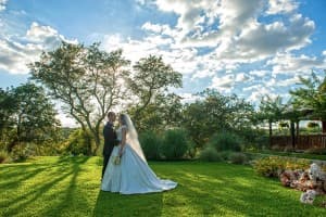 Gabriel Springs, Austin, Texas Wedding - Bride & Groom Sunset - Benjamin Wetherall Photography ©