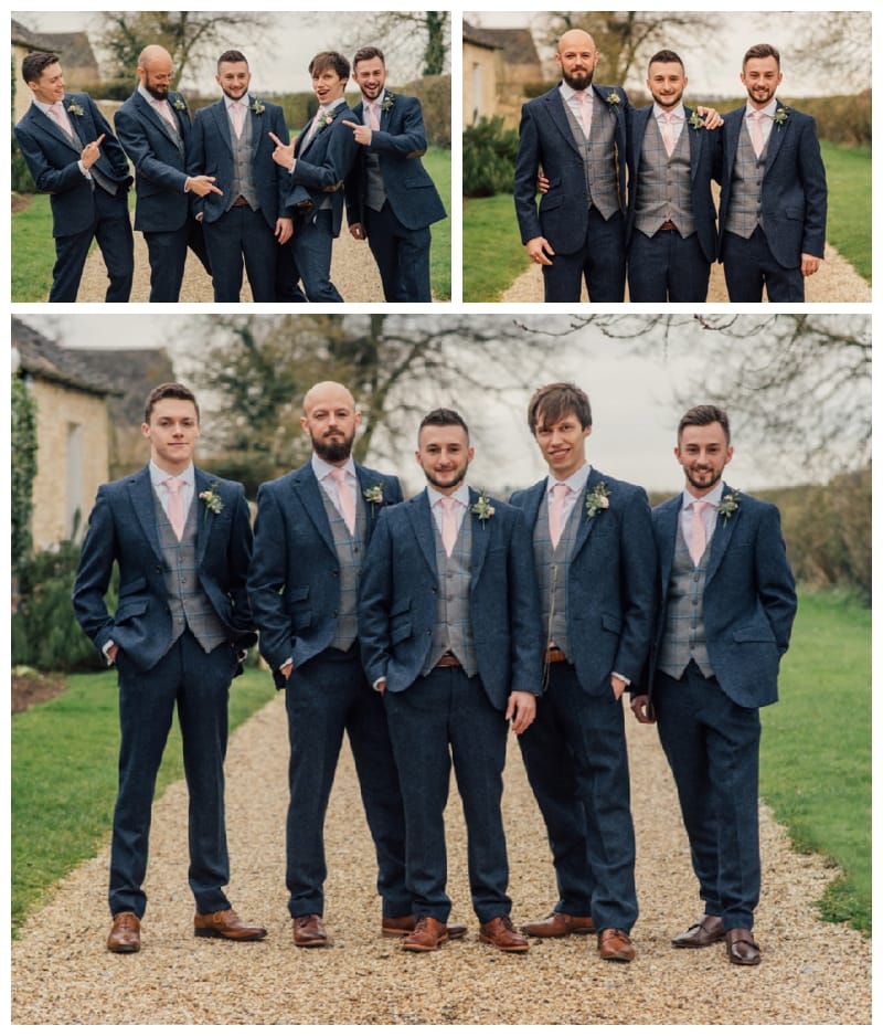 Groomsmen Photos and Guests arriving Merriscourt Wedding