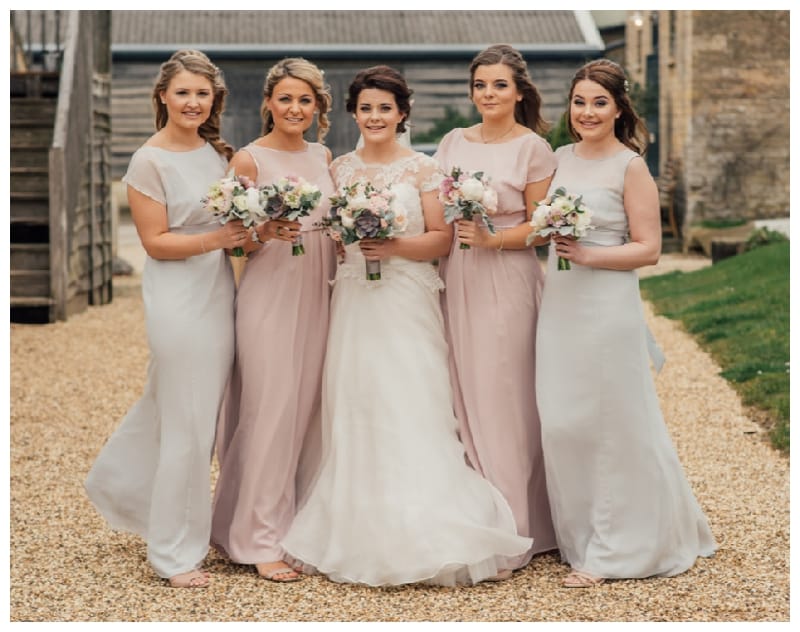 Beautiful Bride and Bridesmaids 