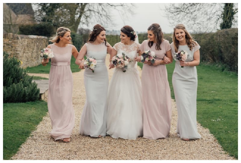 Bridal Party Walking 