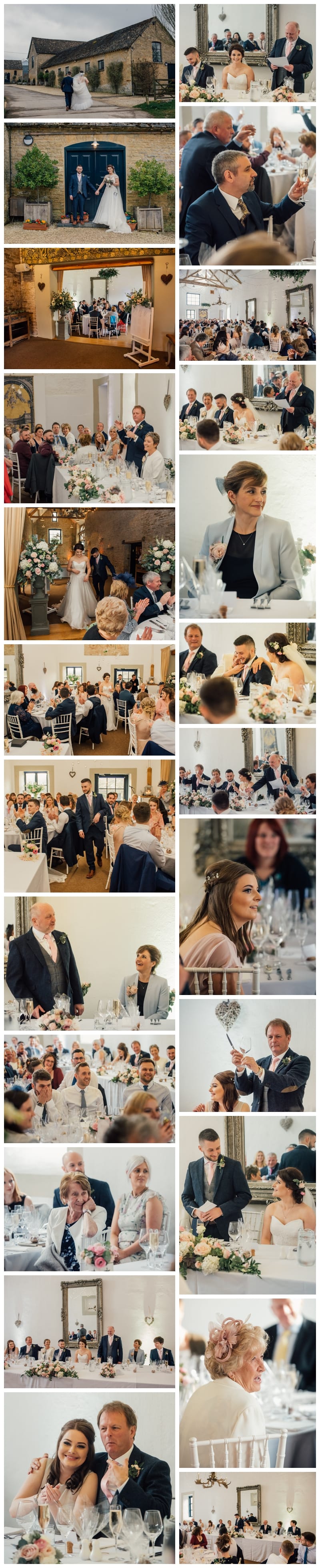 Speeches and Wedding Breakfast in the White Barn