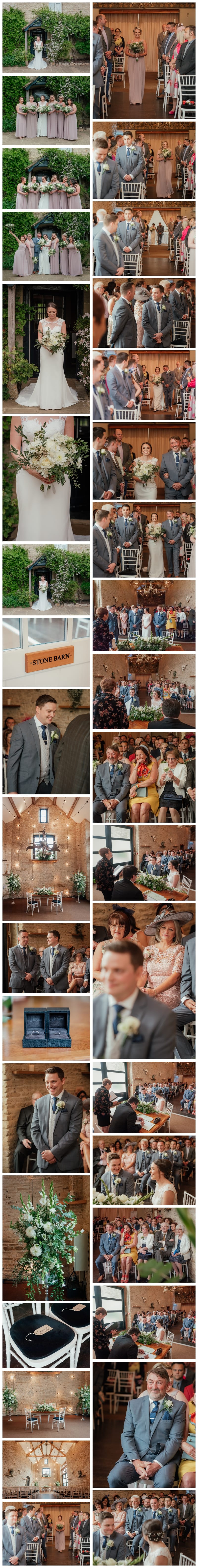 Ceremony Stone Barn Merriscourt Cotswolds Wedding